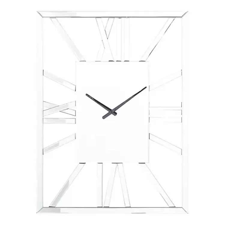 Silver Glass Frame Wall Clock>Kirklands Home Cheap