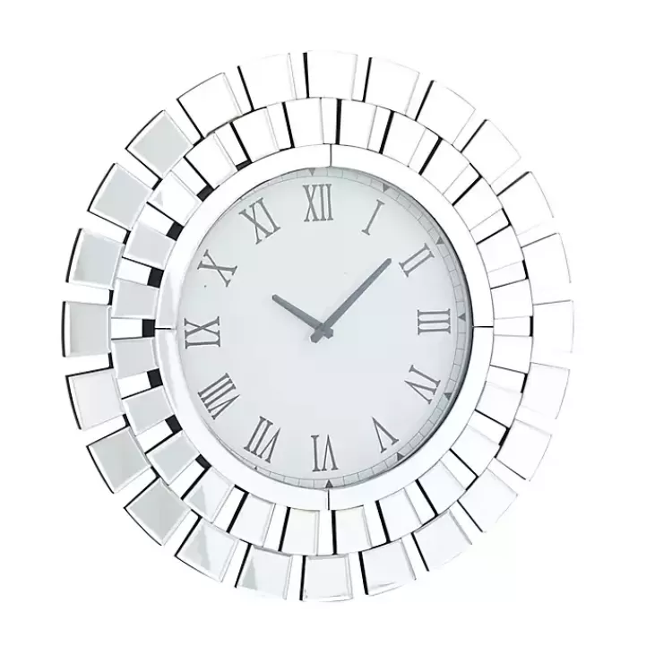 silver_glass_mirror_abstract_wall_clock_3.webp Silver Glass Mirror Abstract Wall Clock>Kirklands Home Shop