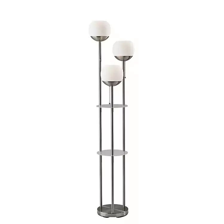 Silver Globe 3-Light Shelf Floor Lamp>Kirklands Home Shop