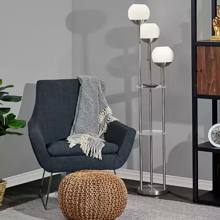 Silver Globe 3-Light Shelf Floor Lamp>Kirklands Home Shop