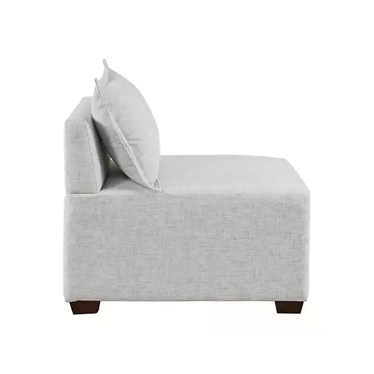 silver_gray_modular_armless_accent_chair_3.webp Silver Modular Armless Accent Chair>Kirklands Home New
