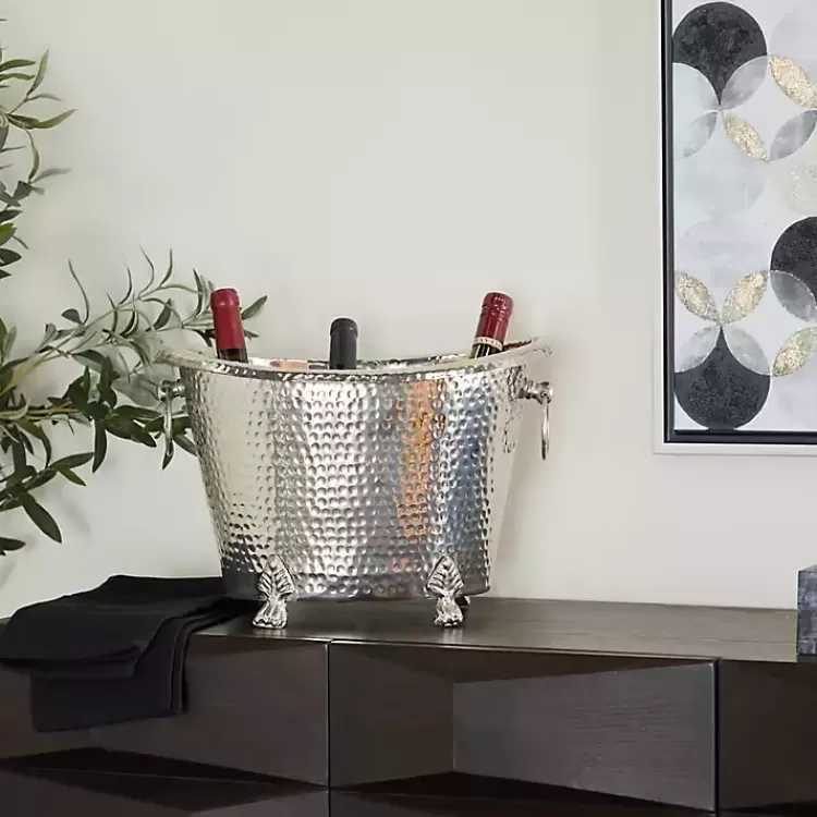 Hammered Metal Footed Wine Bucket>Kirklands Home Fashion