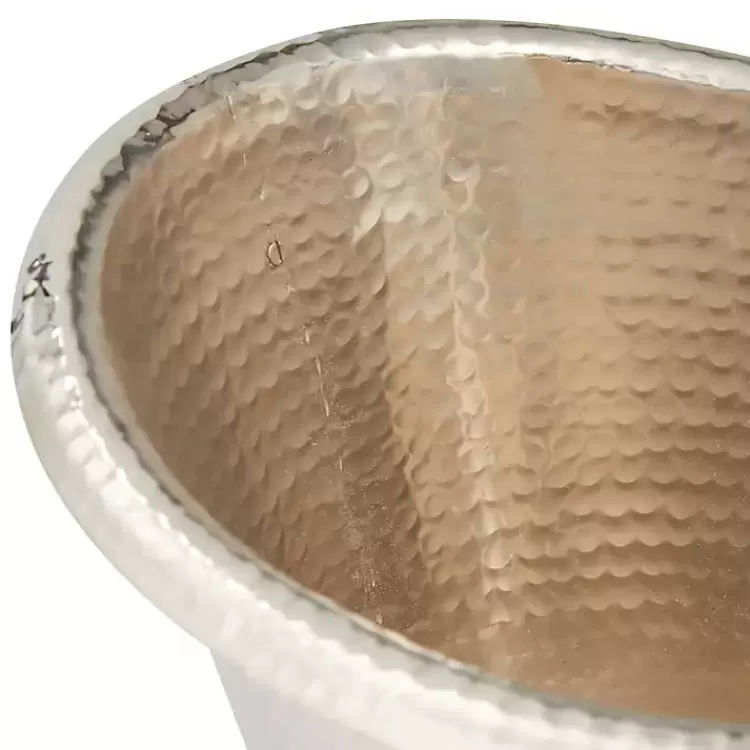 silver_hammered_metal_footed_wine_bucket_4.webp Hammered Metal Footed Wine Bucket>Kirklands Home Fashion