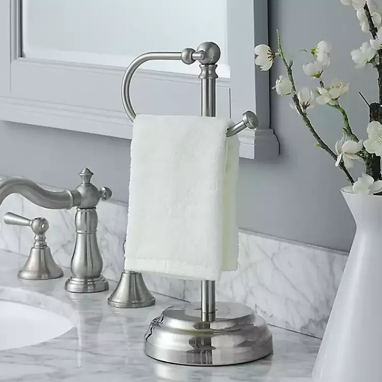 silver_hook_countertop_towel_holder_2.webp Hook Countertop Towel Holder>Kirklands Home Online