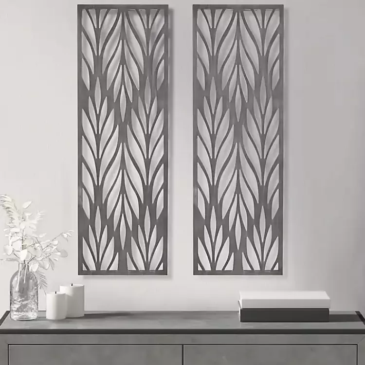 Silver Madison Park Florian Wall Plaques, Set of 2>Kirklands Home Online
