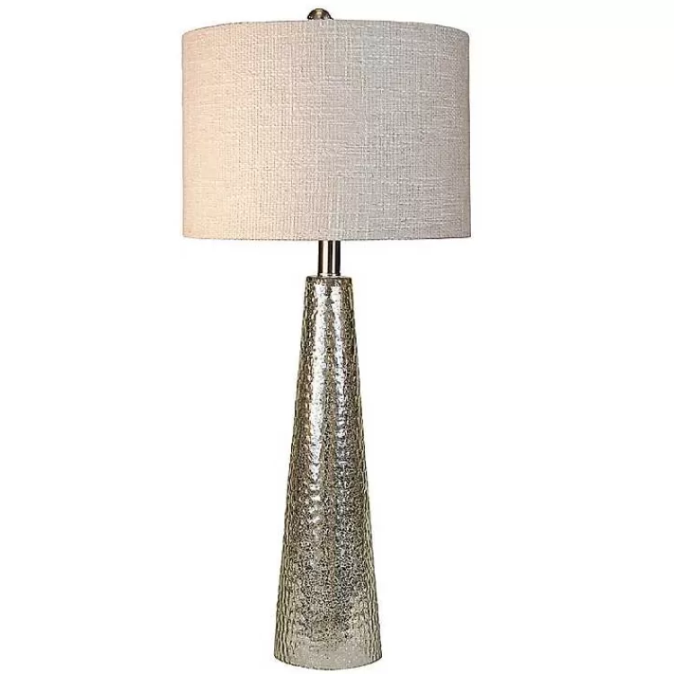 Silver Mercury Glass Cone Table Lamp>Kirklands Home Sale