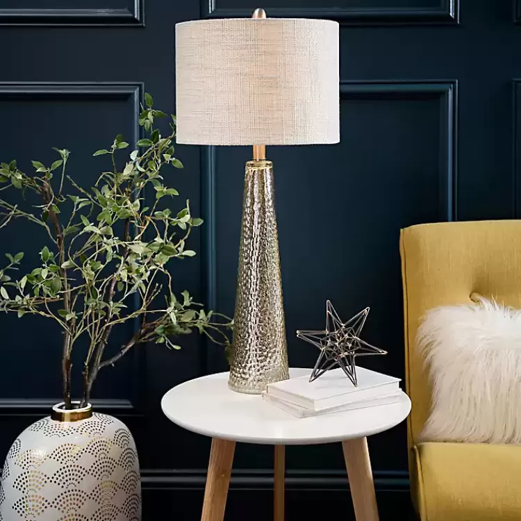Silver Mercury Glass Cone Table Lamp>Kirklands Home Sale