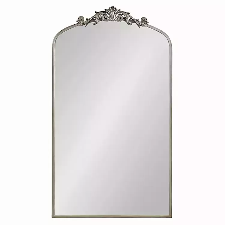 Silver Metal Arch Ornate Crown Wall Mirror>Kirklands Home Online
