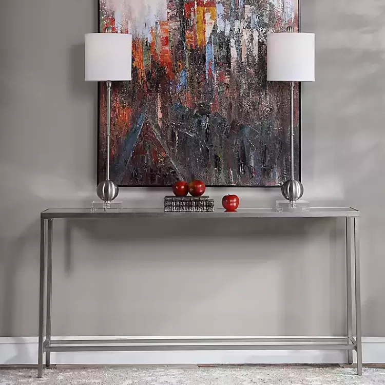 Metal Mirrored Top Slim Console Table>Kirklands Home Fashion