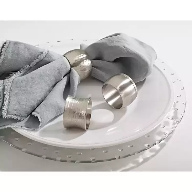 silver_metal_round_napkin_rings_set_of__2.webp Silver Metal Round Napkin Rings, Set of 4>Kirklands Home Hot