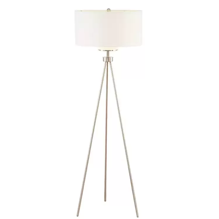 Silver Metal Tripod Floor Lamp>Kirklands Home Cheap