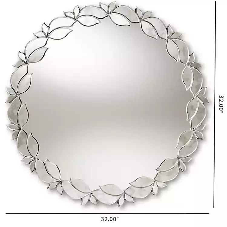 silver_petal_leaf_round_wood_frame_wall_mirror_2.webp Silver Petal Leaf Round Wood Frame Wall Mirror>Kirklands Home Hot