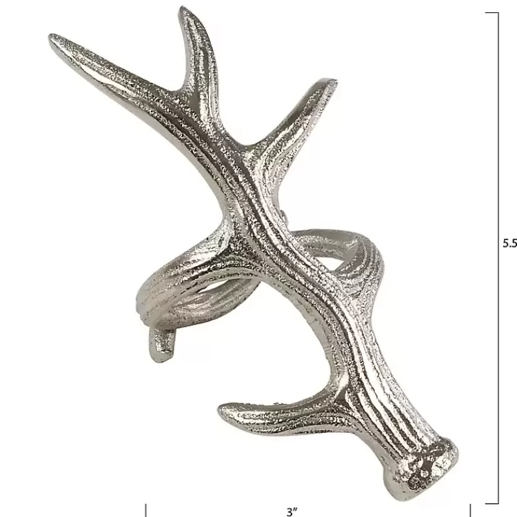 silver_reindeer_antler_napkin_rings_set_of__3.webp Reindeer Antler Napkin Rings, Set of 4>Kirklands Home Online