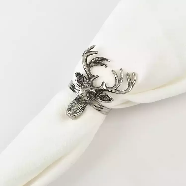 silver_reindeer_head_napkin_rings_set_of__2.webp Reindeer Head Napkin Rings, Set of 4>Kirklands Home Flash Sale