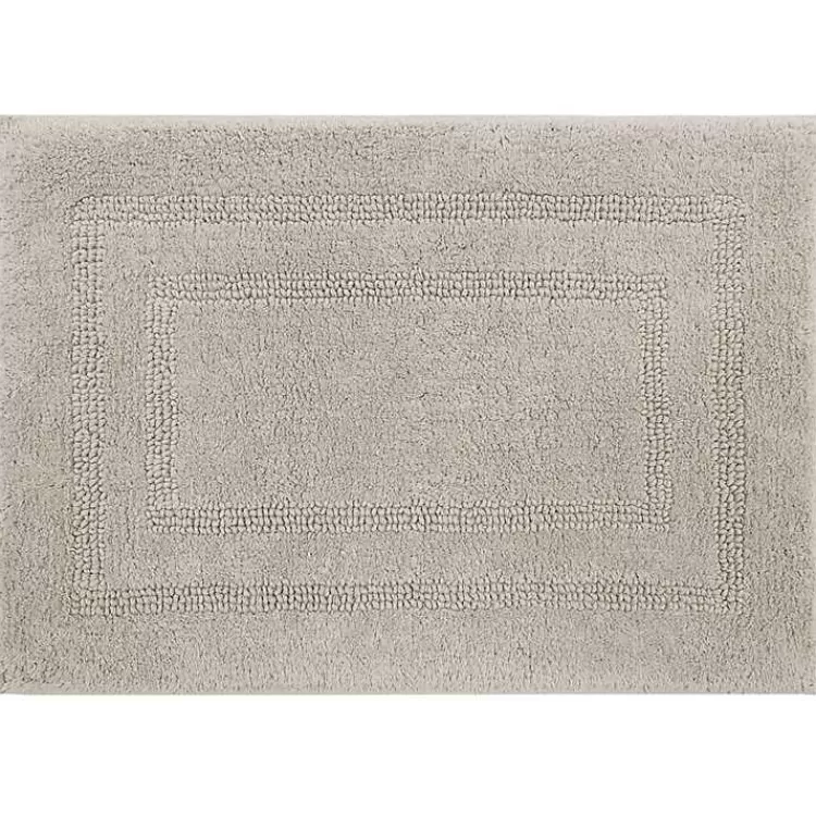 Silver Reversible Cotton Bath Mat, 34 in.>Kirklands Home Shop