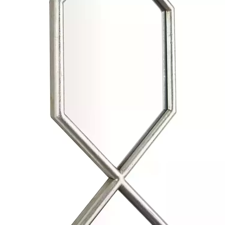 silver_slim_stacked_hexagons_wall_mirror_3.webp Slim Stacked Hexagons Wall Mirror>Kirklands Home New