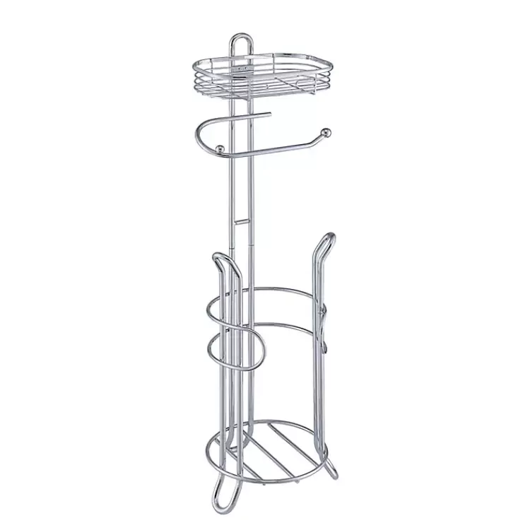 silver_toilet_paper_storage_stand_with_basket_3.webp Toilet Paper Storage Stand with Basket>Kirklands Home Best