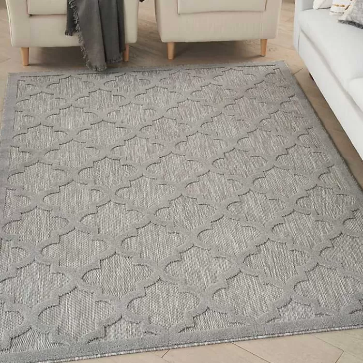 silver_trellis_indooroutdoor_area_rug_x_4.webp Silver Trellis Indoor/Outdoor Area Rug, 5x7>Kirklands Home Cheap