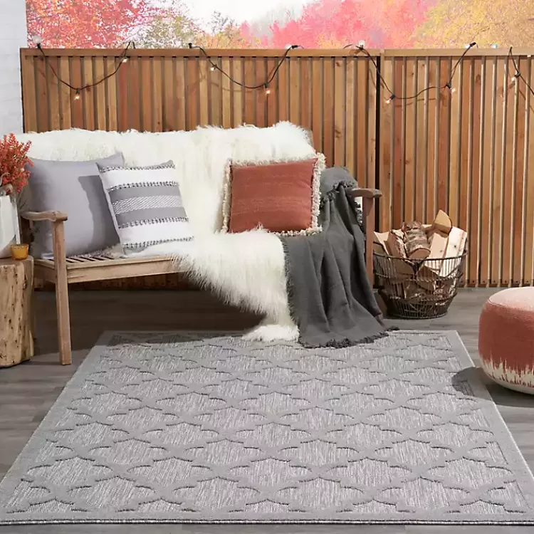 silver_trellis_indooroutdoor_area_rug_x_9.webp Silver Trellis Indoor/Outdoor Area Rug, 5x7>Kirklands Home Cheap