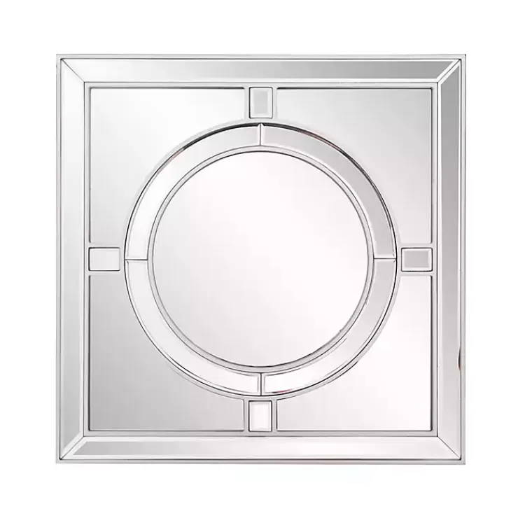Silver Windowpane Square Wall Mirror>Kirklands Home New
