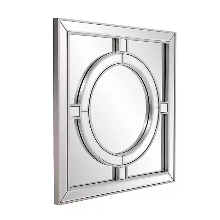 Silver Windowpane Square Wall Mirror>Kirklands Home New