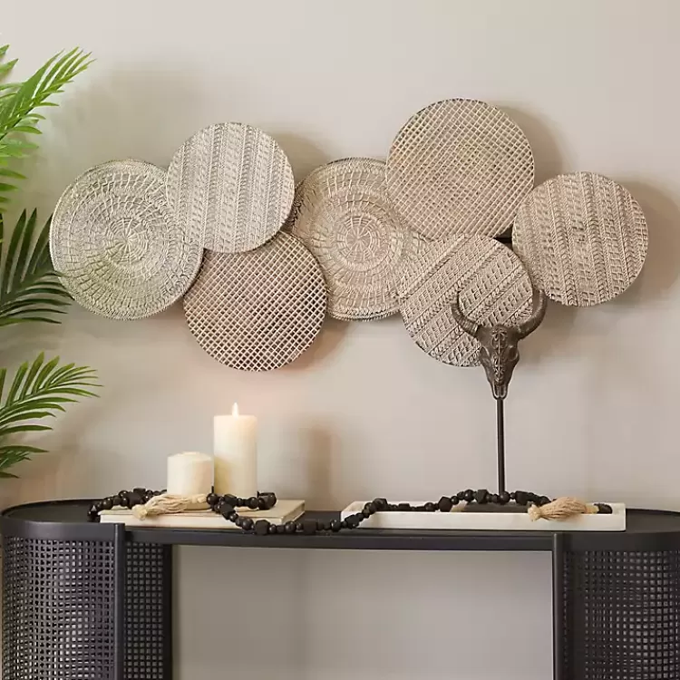 Silvery Rivers Layered Disks Wall Plaque>Kirklands Home New