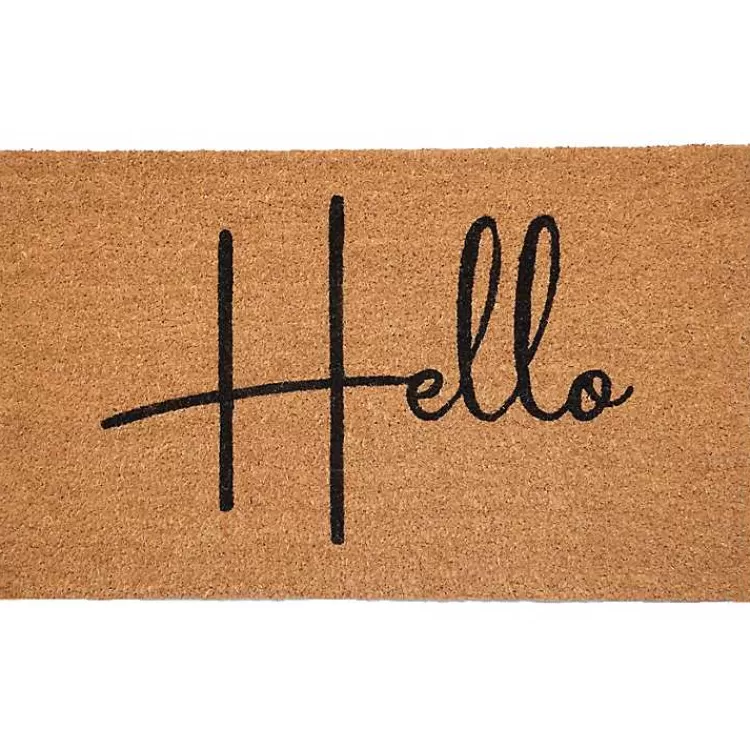 Simple Hello Script Doormat, 36x24>Kirklands Home Outlet
