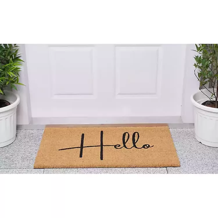 simple_hello_script_doormat_x_2.webp Simple Hello Script Doormat, 36x24>Kirklands Home Outlet