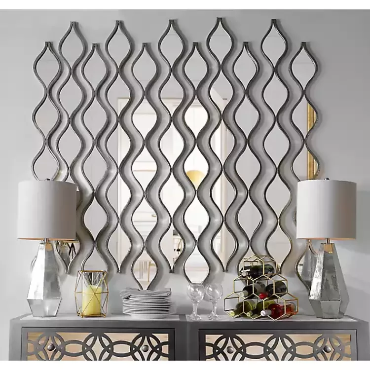 Single Silver Raindrop Panel Mirror, 6.25x58.75>Kirklands Home Shop