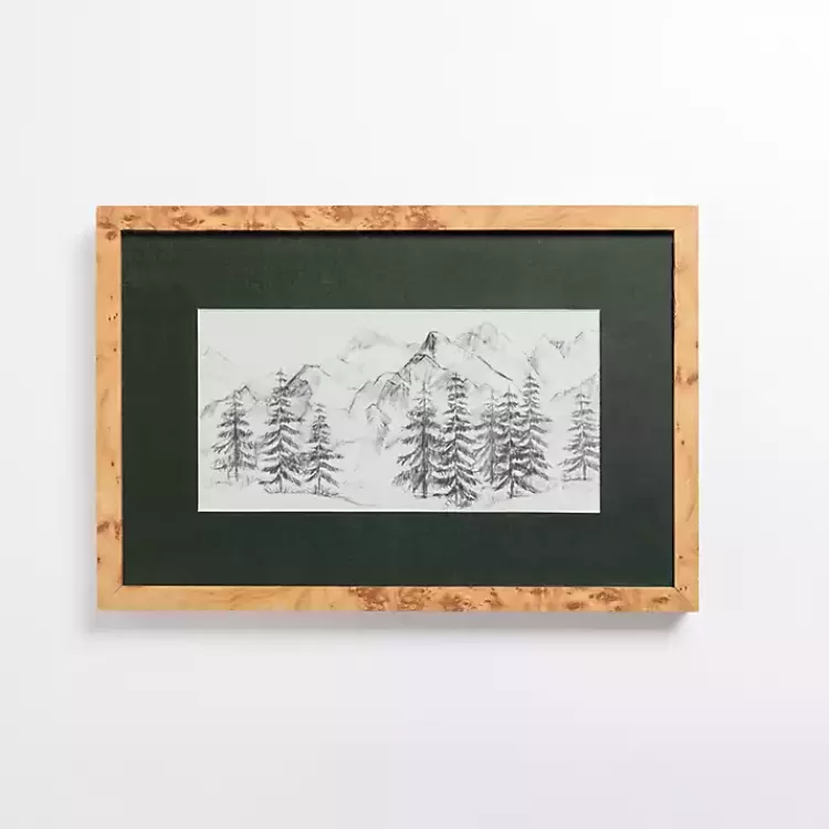 Sketched Snowscape Framed Art Print>Kirklands Home Hot