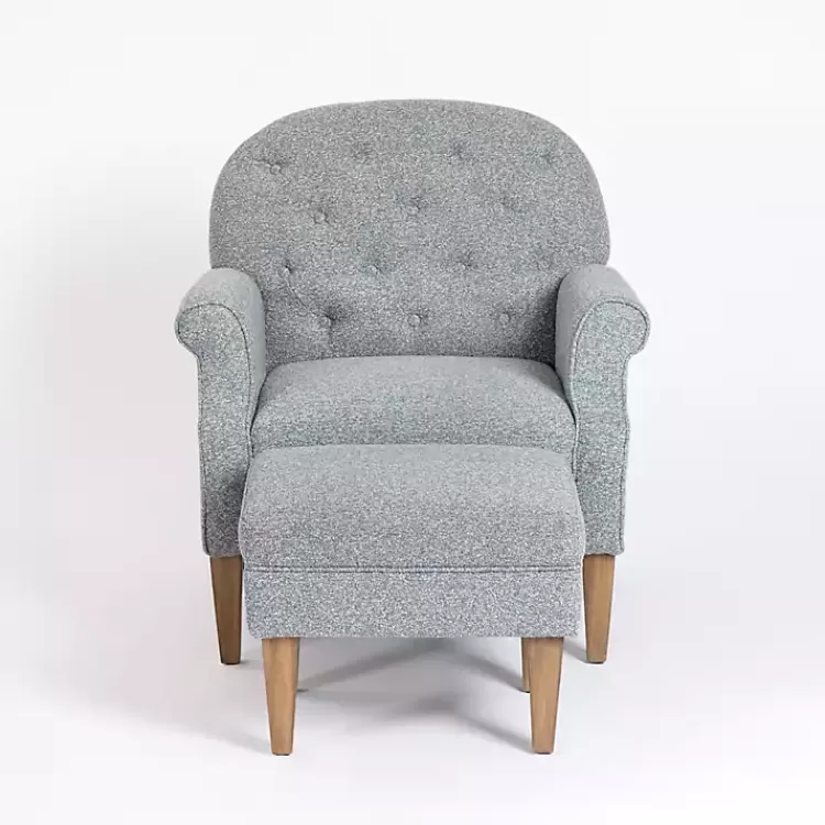 Sky Boucle Tufted Chair & Ottoman Set>Kirklands Home Hot