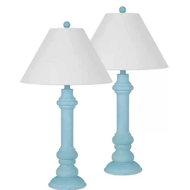 Sky Blue Coastal Ariel Table Lamps, Set of 2>Kirklands Home Shop