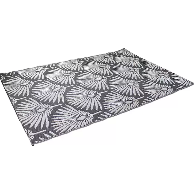 slate_fan_leaf_outdoor_area_rug_x_2.webp Slate Fan Leaf Outdoor Area Rug, 4x6>Kirklands Home Discount