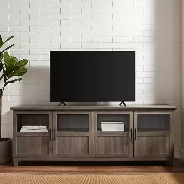 Slate Glass Paneled Door TV Stand>Kirklands Home Best