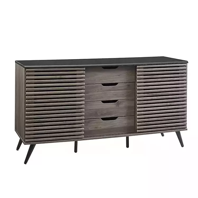 Slate Slatted 4-Drawer Cabinet>Kirklands Home Fashion