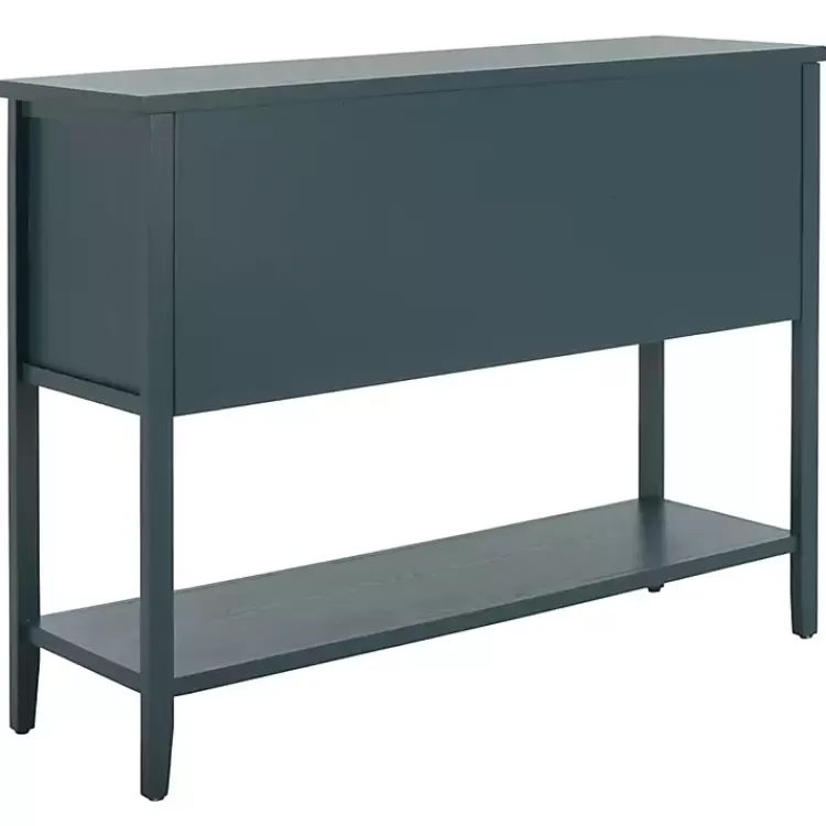 slate_teal_drawer_charlotte_sideboard_3.webp Slate Teal 4-Drawer Charlotte Sideboard>Kirklands Home Outlet