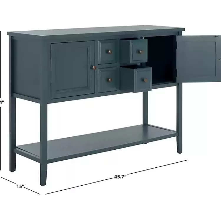 slate_teal_drawer_charlotte_sideboard_7.webp Slate Teal 4-Drawer Charlotte Sideboard>Kirklands Home Outlet