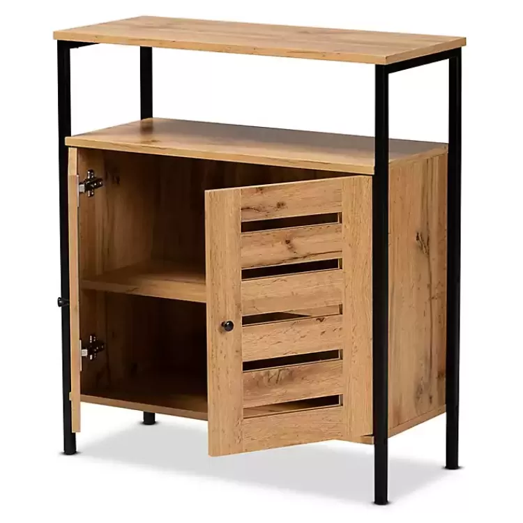Slatted Oak Wood Cabinet>Kirklands Home Outlet
