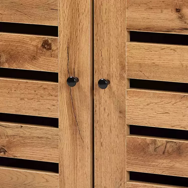 slatted_oak_wood_cabinet_4.webp Slatted Oak Wood Cabinet>Kirklands Home Outlet