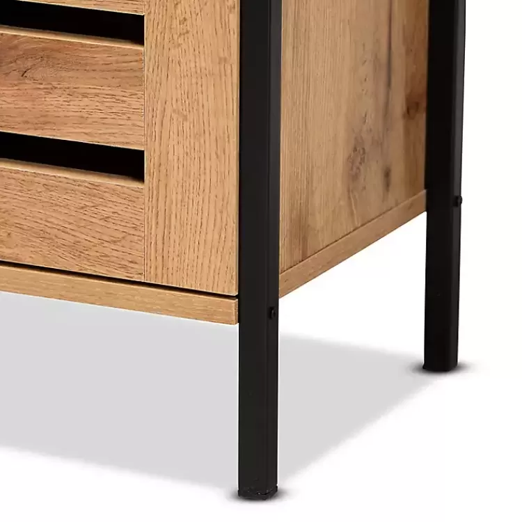 slatted_oak_wood_cabinet_5.webp Slatted Oak Wood Cabinet>Kirklands Home Outlet