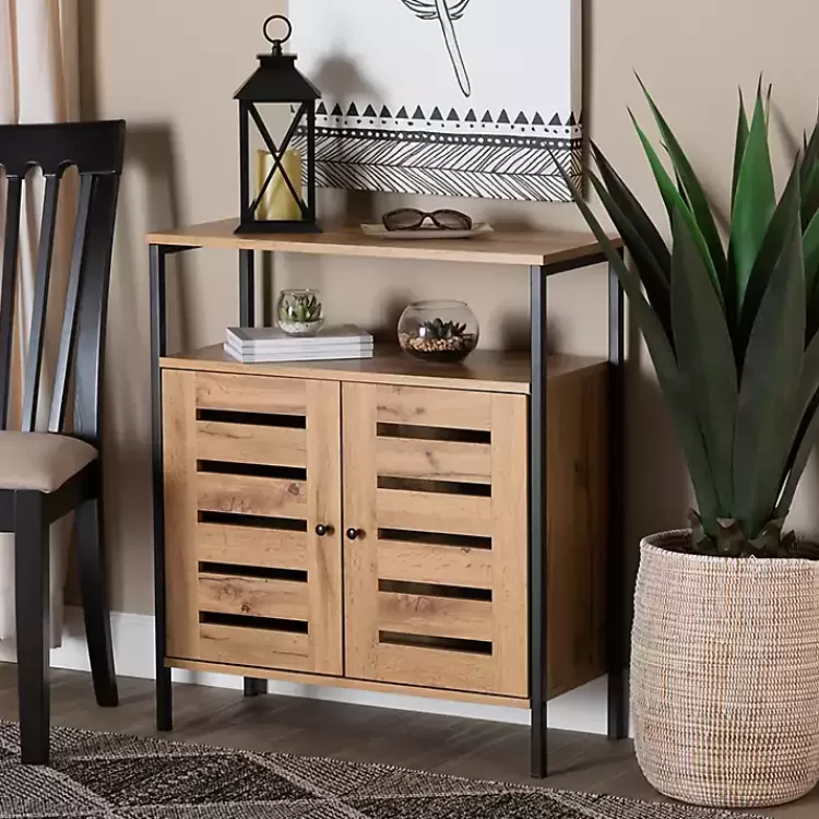 slatted_oak_wood_cabinet_6.webp Slatted Oak Wood Cabinet>Kirklands Home Outlet