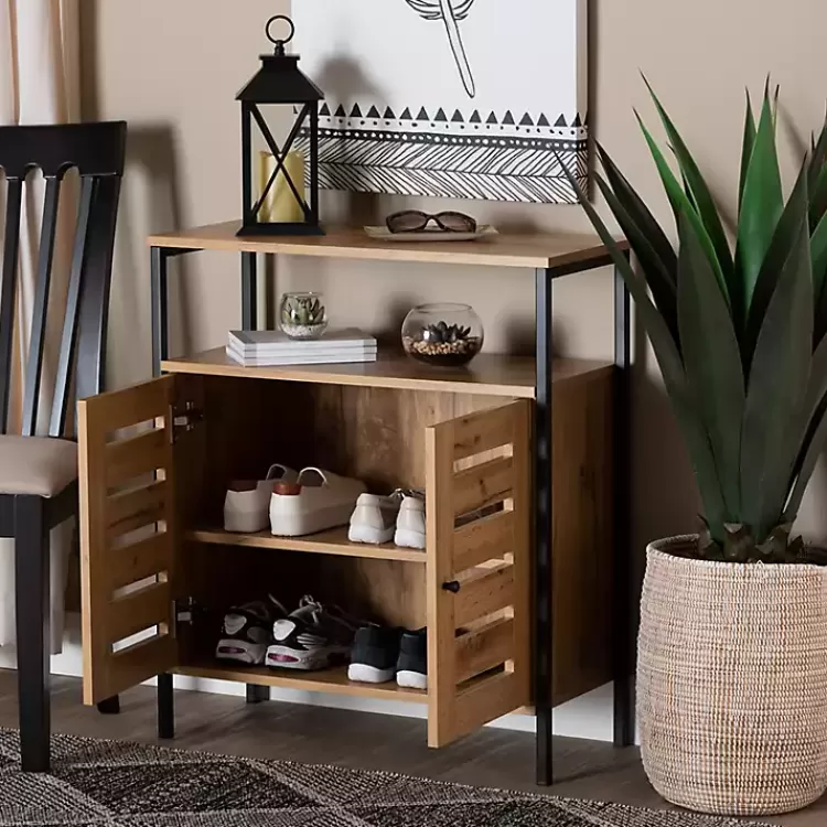 slatted_oak_wood_cabinet_7.webp Slatted Oak Wood Cabinet>Kirklands Home Outlet