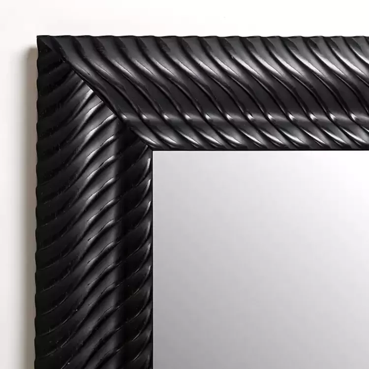 Sloan Black Grooved Wall Mirror>Kirklands Home Best