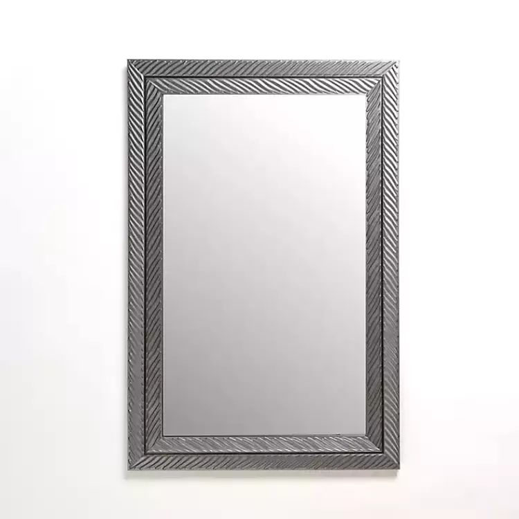 Sloan Silver Grooved Wall Mirror>Kirklands Home Discount