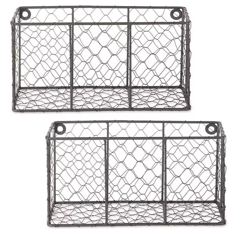 Small Wall Hanging Chicken Wire Baskets, Set of 2>Kirklands Home Outlet