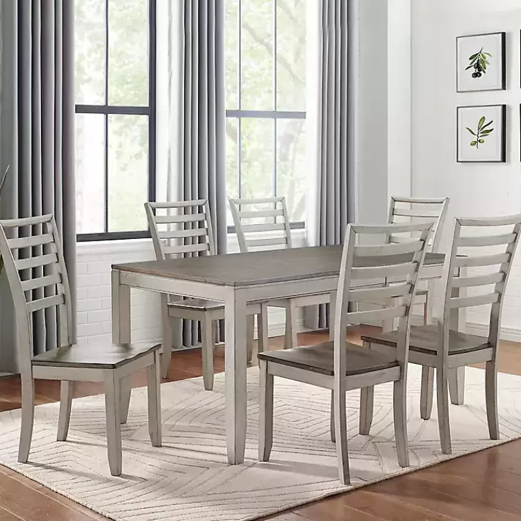 Smoked Alabaster and Honey Wood 7-pc. Dining Set>Kirklands Home Online
