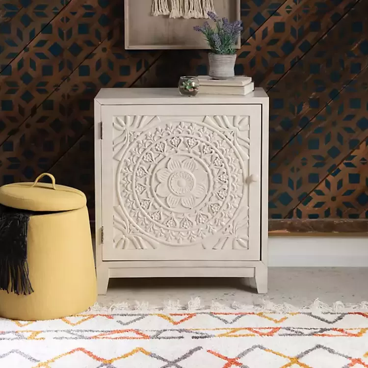 Smokey Resin Medallion Door Cabinet>Kirklands Home Flash Sale