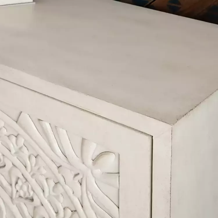 smokey_white_resin_medallion_door_cabinet_3.webp Smokey Resin Medallion Door Cabinet>Kirklands Home Flash Sale
