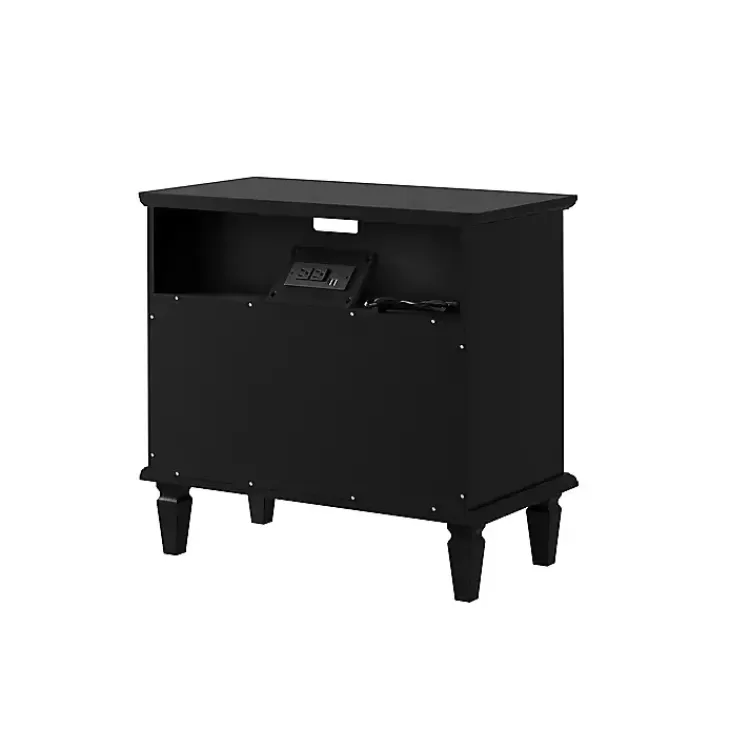 smooth_black_drawer_wood_nightstand_3.webp Smooth 2-Drawer Wood Nightstand>Kirklands Home Best Sale