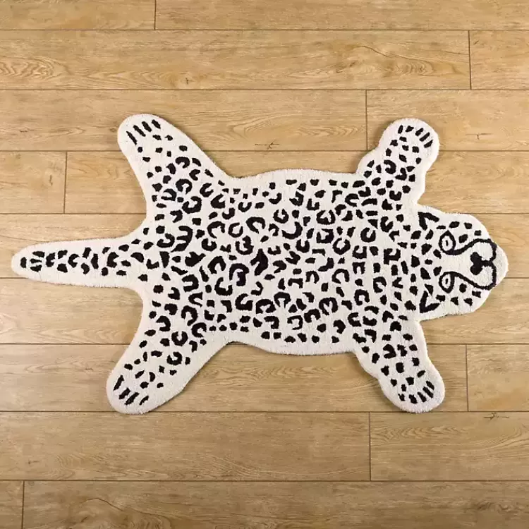 Snow Leopard Shaped Scatter Rug>Kirklands Home Hot